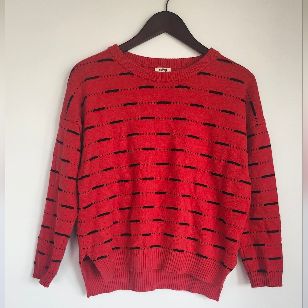 Molly Bracken Vibrant Red Knit Sweater